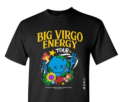 Big Virgo Energy Band Style T-Shirt